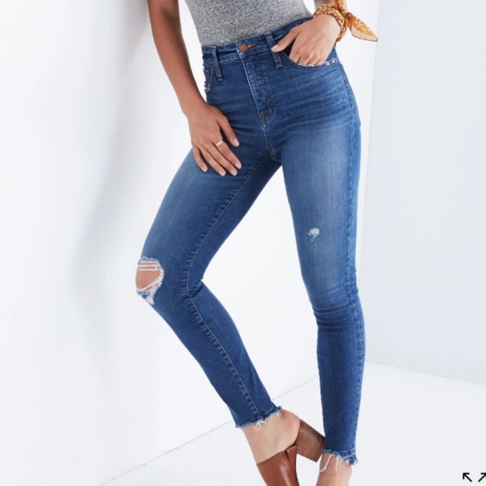 Women's Blue High-Waisted Jeans